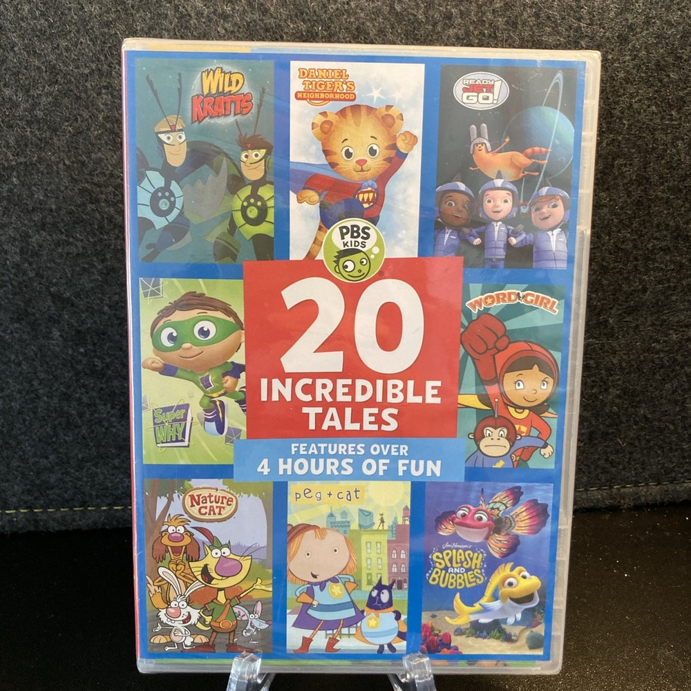 PBS Kids 20 Incredible Tales Wild Kratts Nature Cat‎ Daniel Tiger 2 Disc DVD